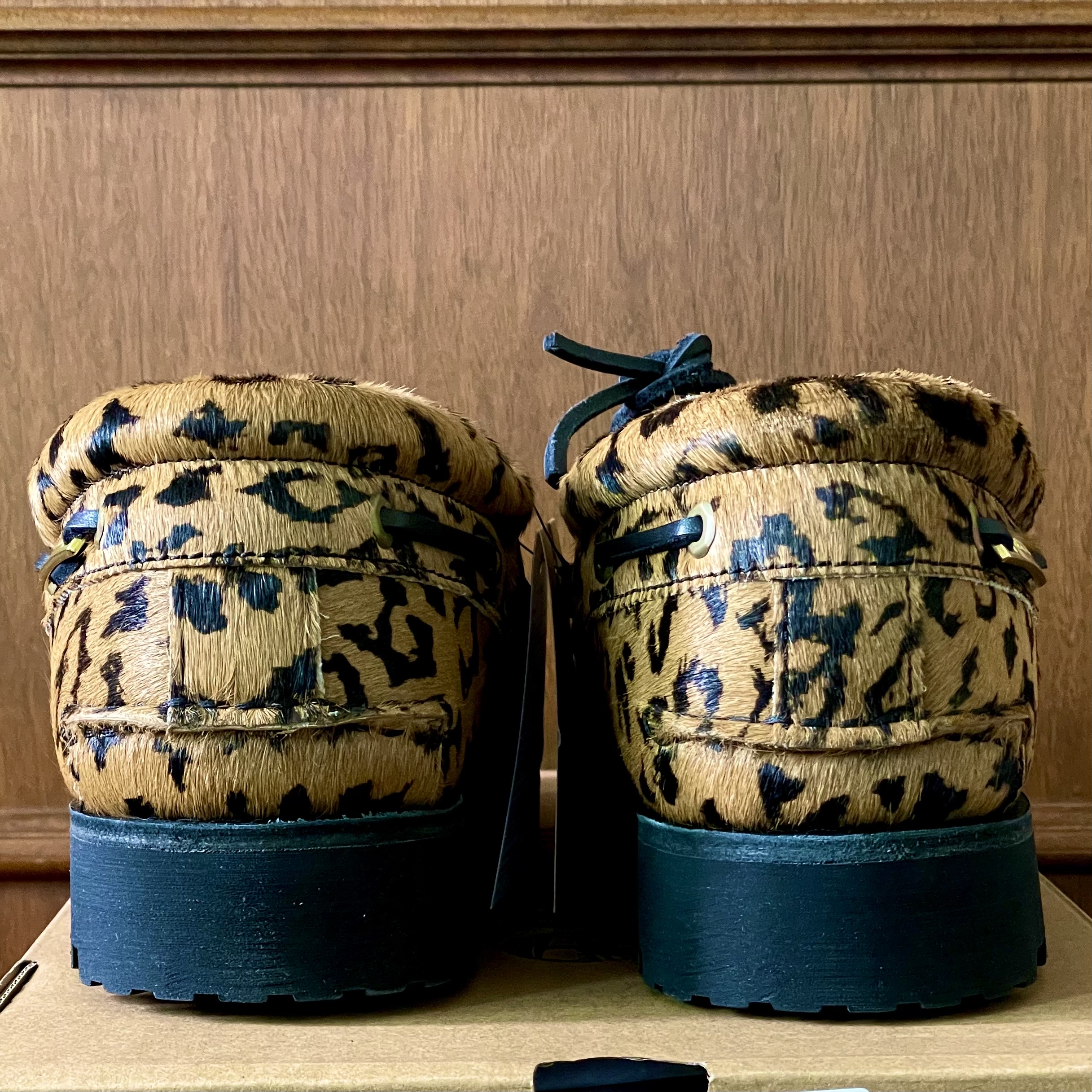 Timberland x Wacko Maria 3-Eye Authentic Boat Shoes Leopard - Wide 착용 스타일 - 4
