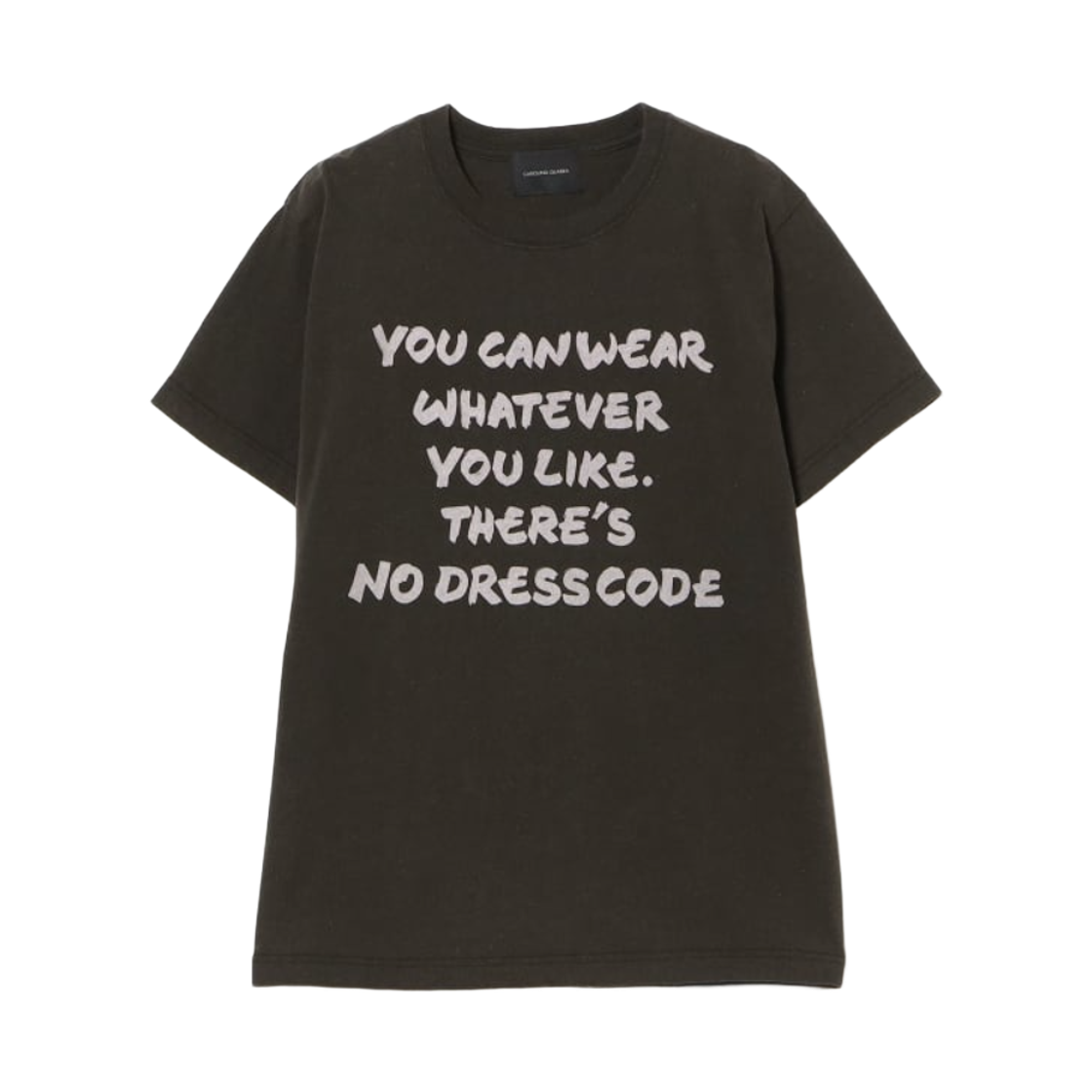 (W) 카롤리나 글레이서 메시지 코튼 티셔츠 블랙((W) Carolina Glaser Message Cotton T-Shirt Black)
