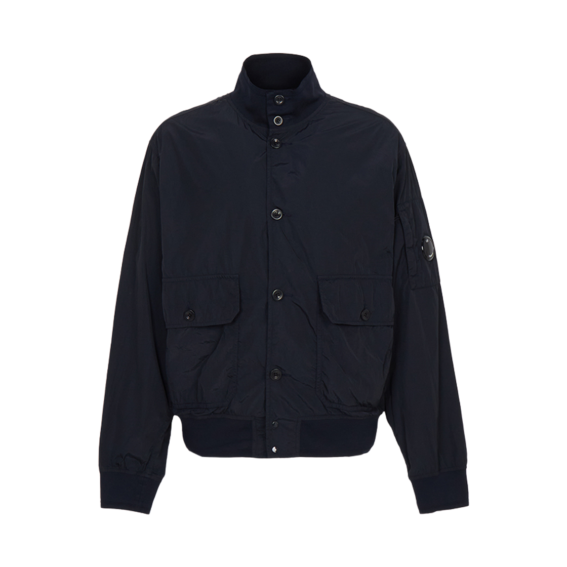 20CMOW003A005904G888 C.P. Company Chrome-R Button Bomber Jacket Total Eclipse Blue - 26SS
