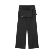 (W) Miseki Seoul Button Tab Mini Skirt Pants Set Black