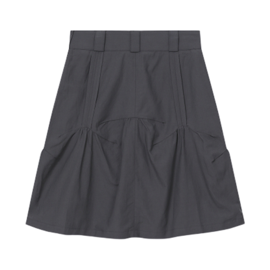 (W) 미세키서울 슬라우치 벌룬 미디 스커트 차콜((W) Miseki Seoul Slouchy Balloon Midi Skirt Charcoal) - 2