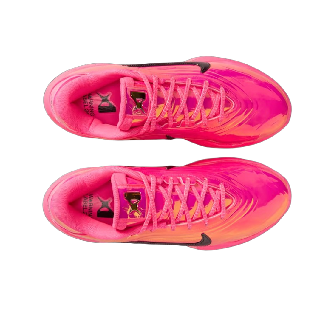 (W) 나이키 x 에이자 윌슨 에이원 LX 올스타 워닝 라벨 하이퍼 핑크 블랙((W) Nike x A'ja Wilson A'One LX All-Star Warning Label Hyper Pink Black) - 2
