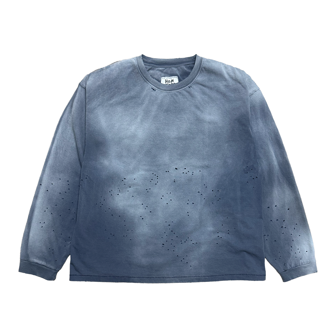 홈리스 디스트레스 빈티지 롱슬리브 워시드 네이비(Hommless Distressed VTG LS Washed Navy)