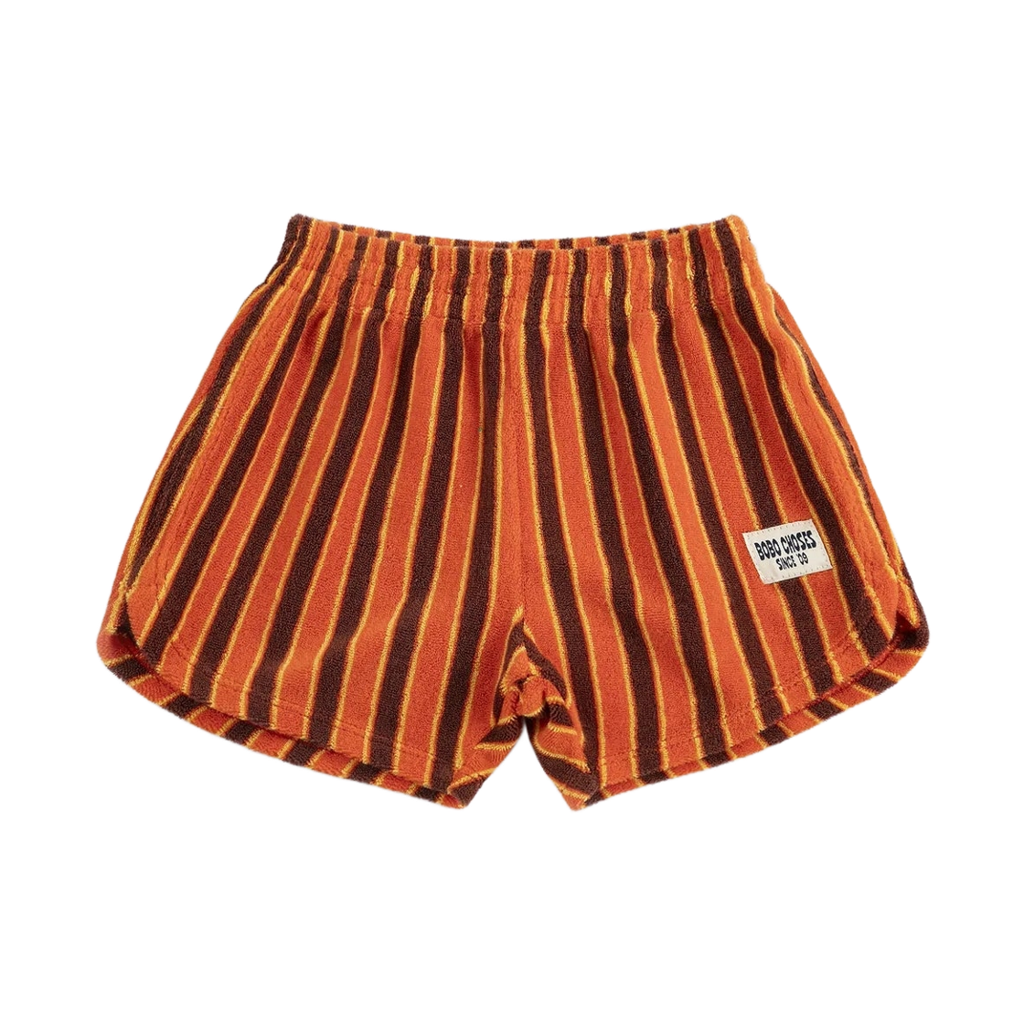 (키즈) 보보쇼즈 스트라이프 브릭 테리 클로스 쇼츠 멀티컬러((Kids) Bobo Choses Striped Brick Terry Cloth Shorts Multicolor) - 1