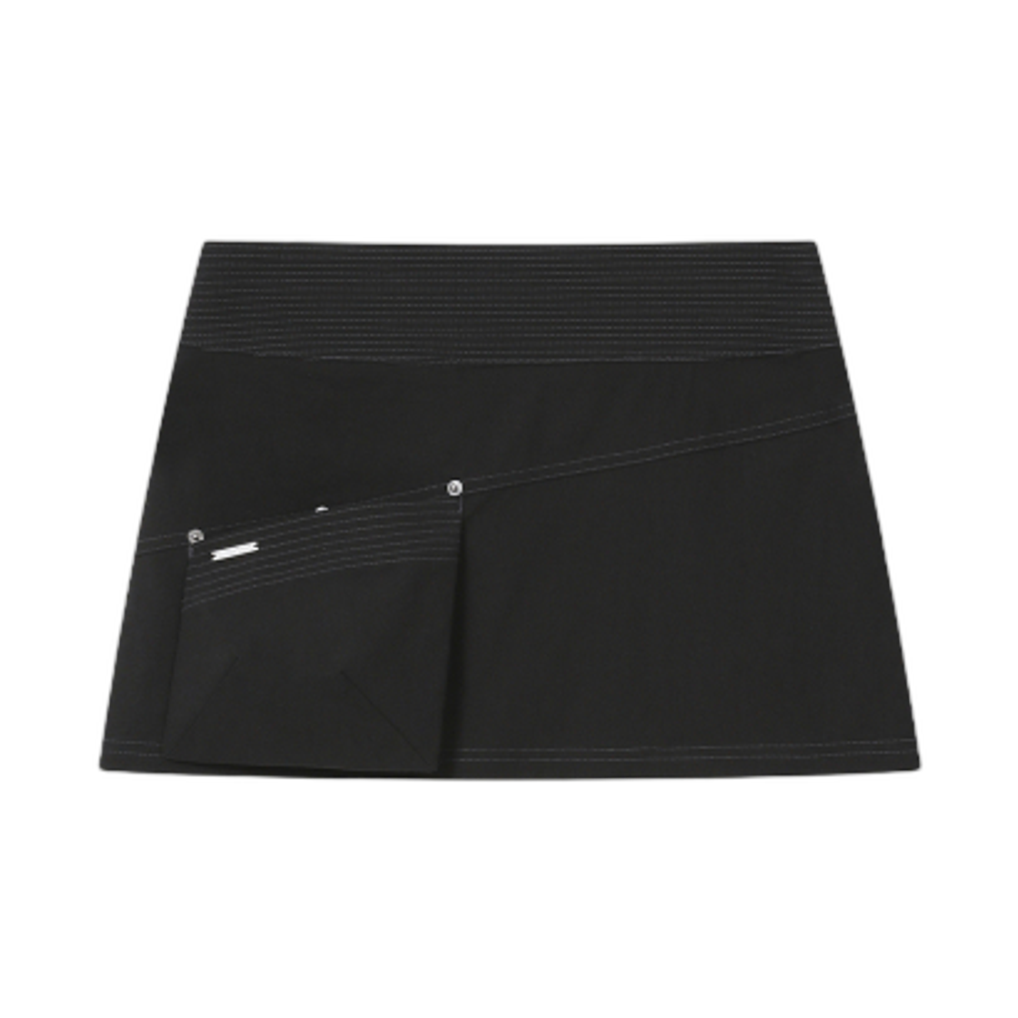 (W) 미세키서울 스티치 포켓 미니 스커트 블랙((W) Miseki Seoul Stitch Pocket Mini Skirt Black) - 1