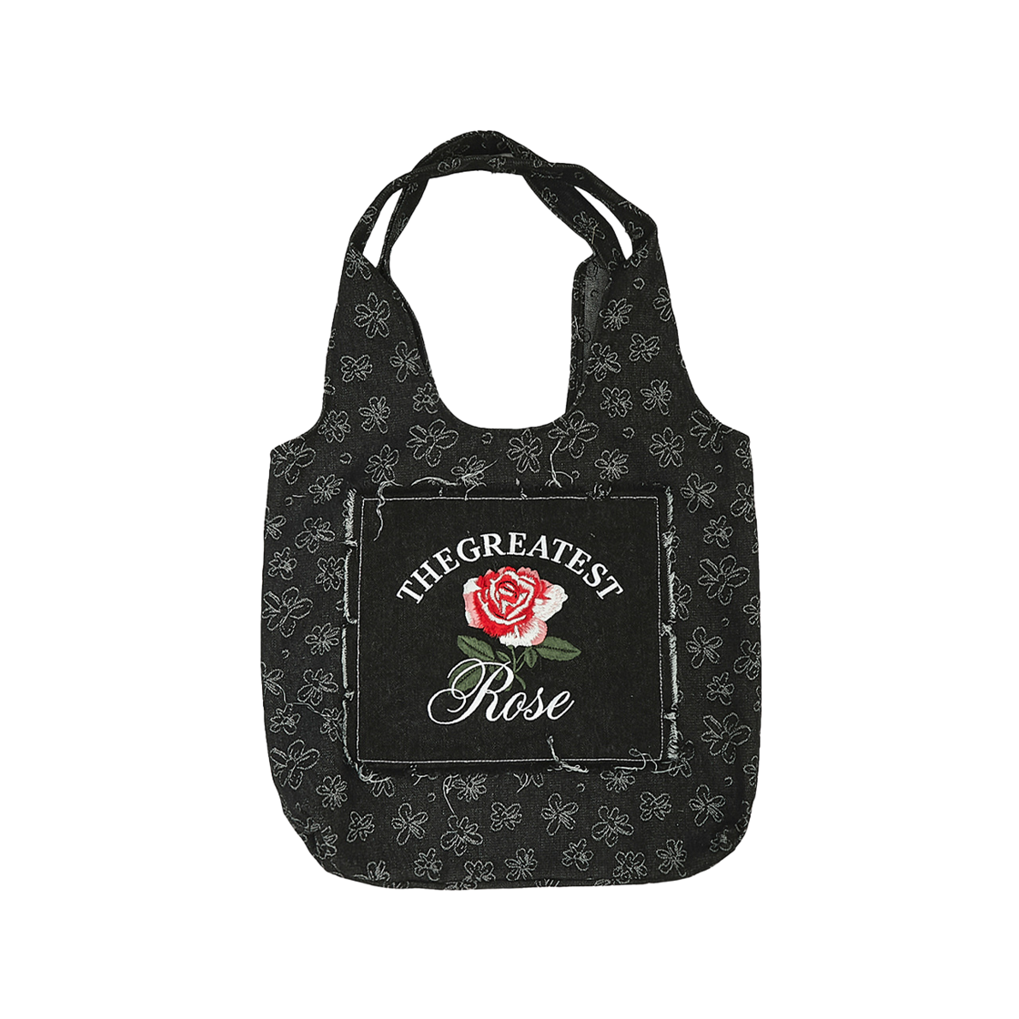 더그레이티스트 지티 로즈 데님 토트백 블랙(The Greatest GT Rose Denim Totebag Black) - 2