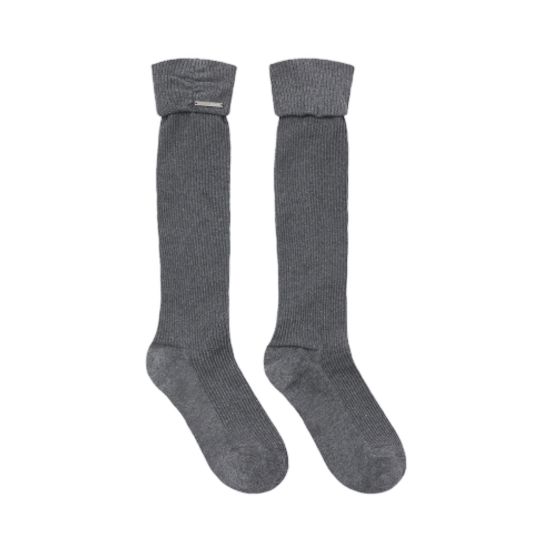 (W) 미세키서울 셔링 니 삭스 차콜((W) Miseki Seoul Shirring Knee Socks Charcoal) - 2