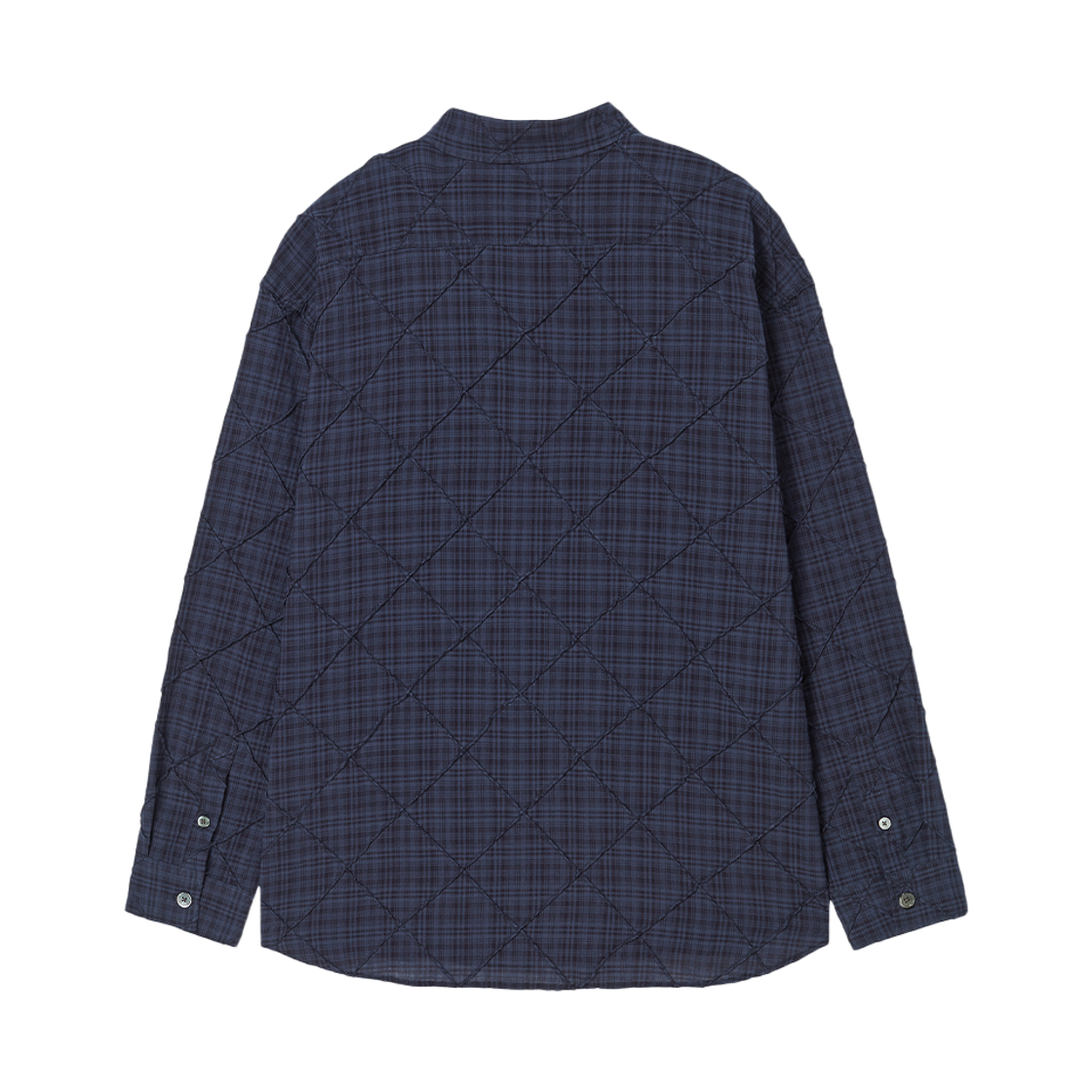 엔 아카이브 아티잔 스티치 체크 셔츠 네이비(N ARCHIVE Artisan Stitch Check Shirt Navy) - 2