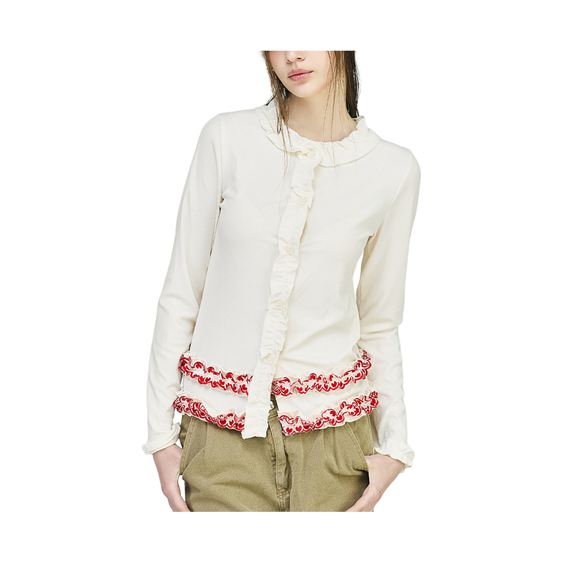 더그레이티스트 프릴 가디건 아이보리(The Greatest Frill Cardigan Ivory) - 2