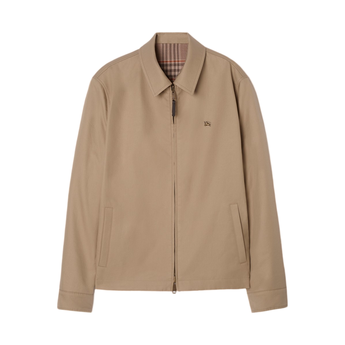 8127025 Burberry Reversible Tropical Gabardine Bloomsbury Harrington Jacket Honey Beige