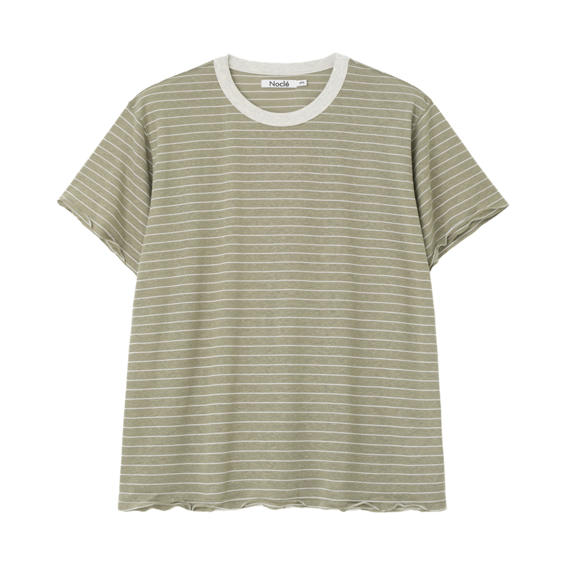 노클 레이 스트라이프 티셔츠 세이지(Nocle Ray Stripe T-shirts Sage)