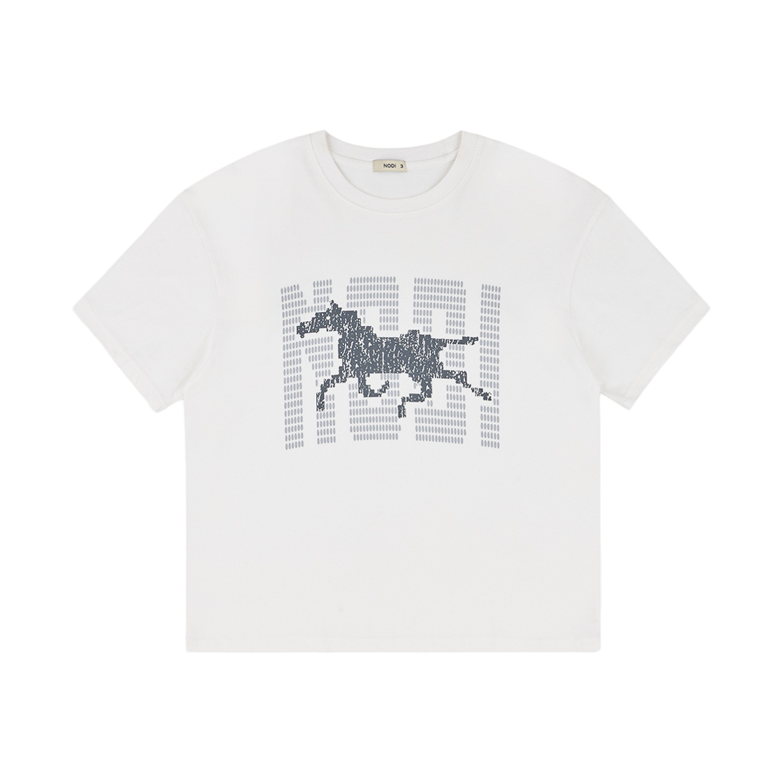 ND_CTO_013_IV NODI Loading Horse Crop Tee Ivory