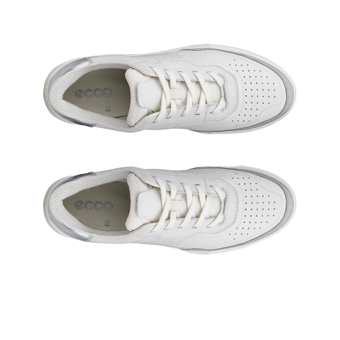 (W) 에코 스트리트 코트 스니커즈 화이트((W) Ecco Street Court Sneakers White) - 2