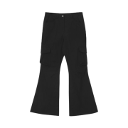 (W) Miseki Seoul Pocket Cargo Bootscut Pants Black