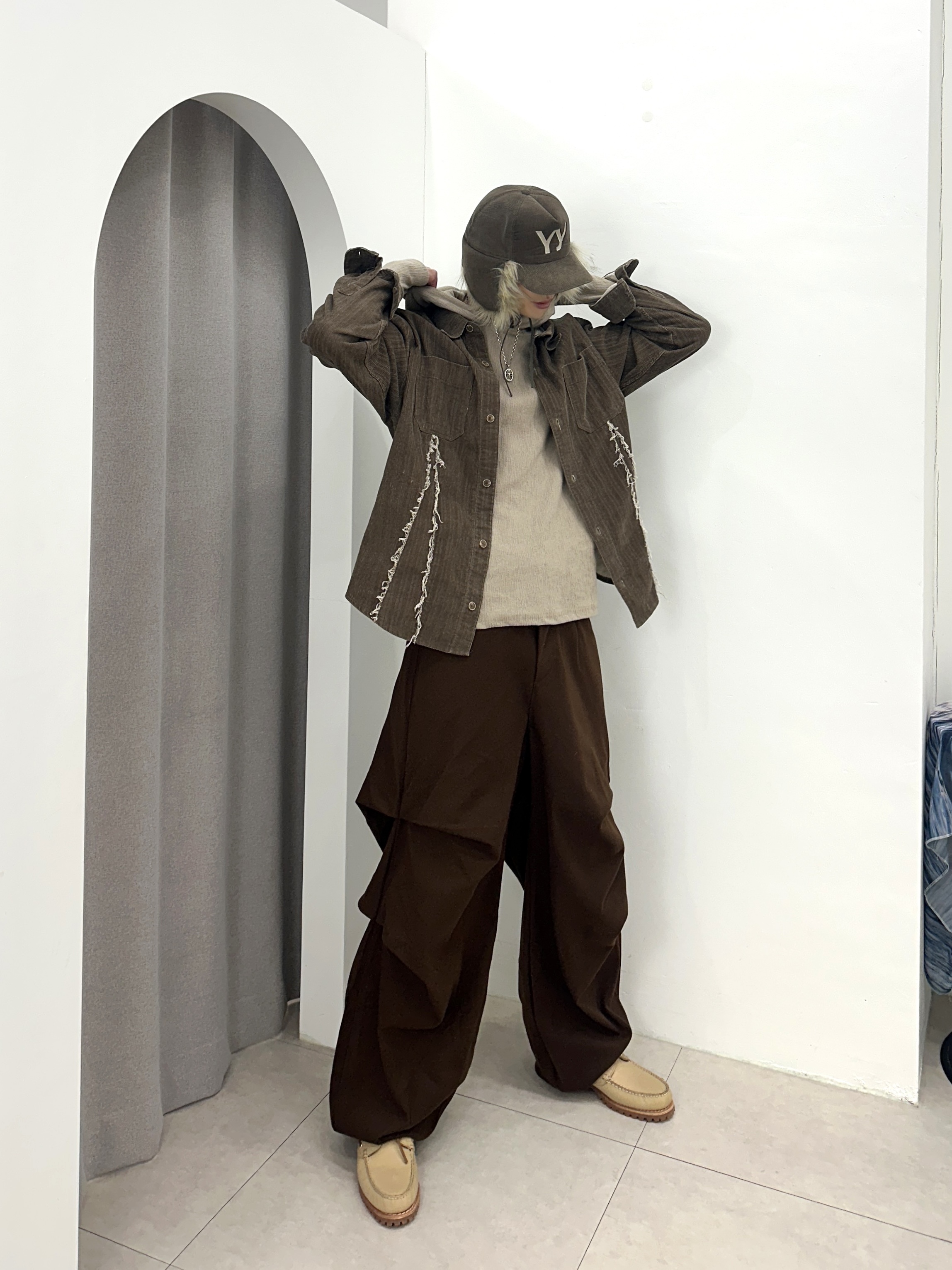 Open Yy Faux Fur Corduroy Earflap Cap Khaki, Timberland Classic 3-Eye Boat Shoes Brown - Wide 착용 스타일 - 2