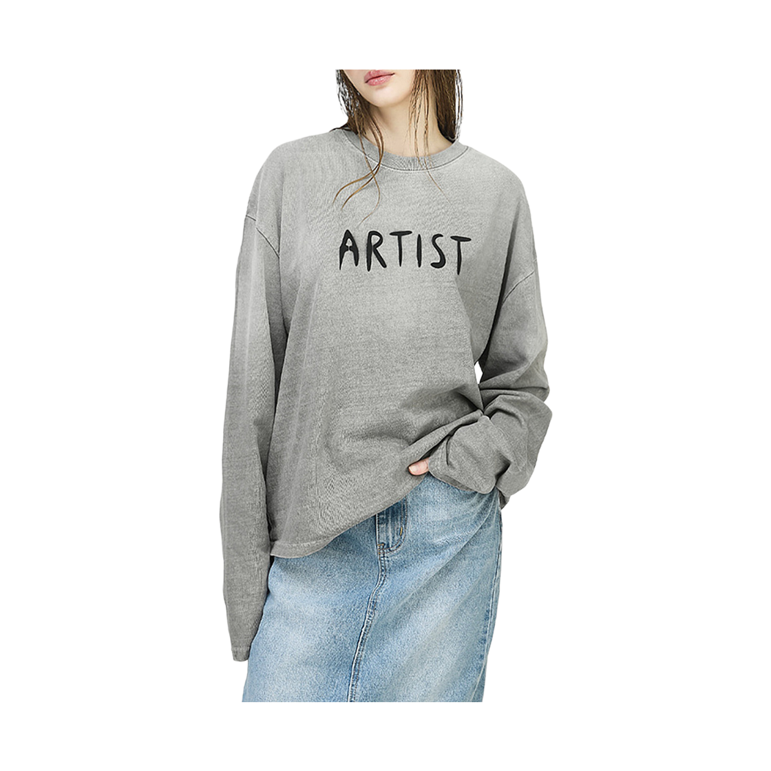 더그레이티스트 아티스트 롱슬리브 라이트그레이(The Greatest Artist Long Sleeve Light Gray) - 2