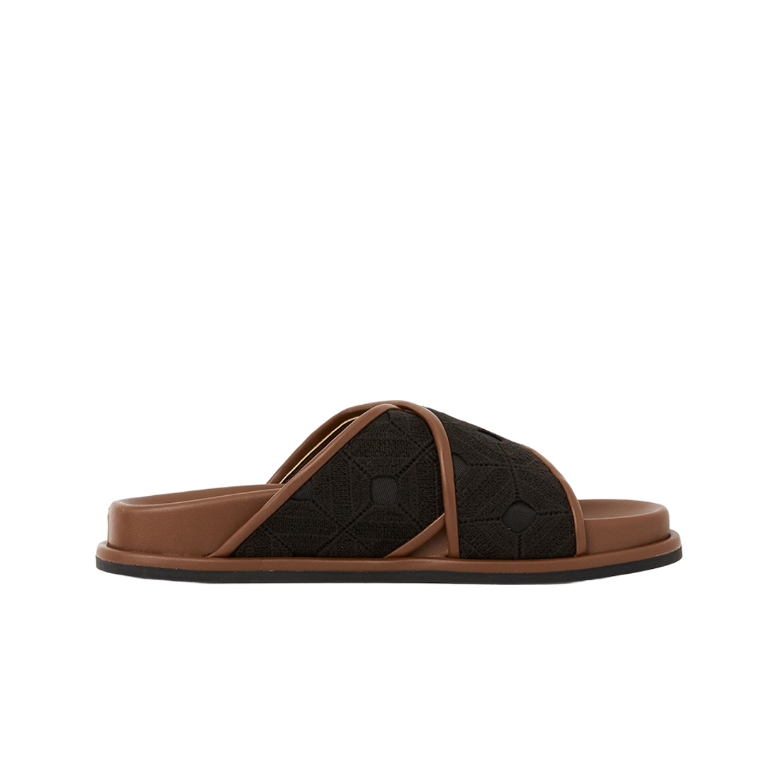 (W) 막스마라 비치웨어 피오니 슬리퍼 블랙 브라운((W) Max Mara Beachwear Peonie Slippers Black Brown)