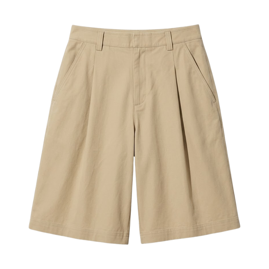 485178-32 (W) Uniqlo Jersey Tuck Half Pants Beige