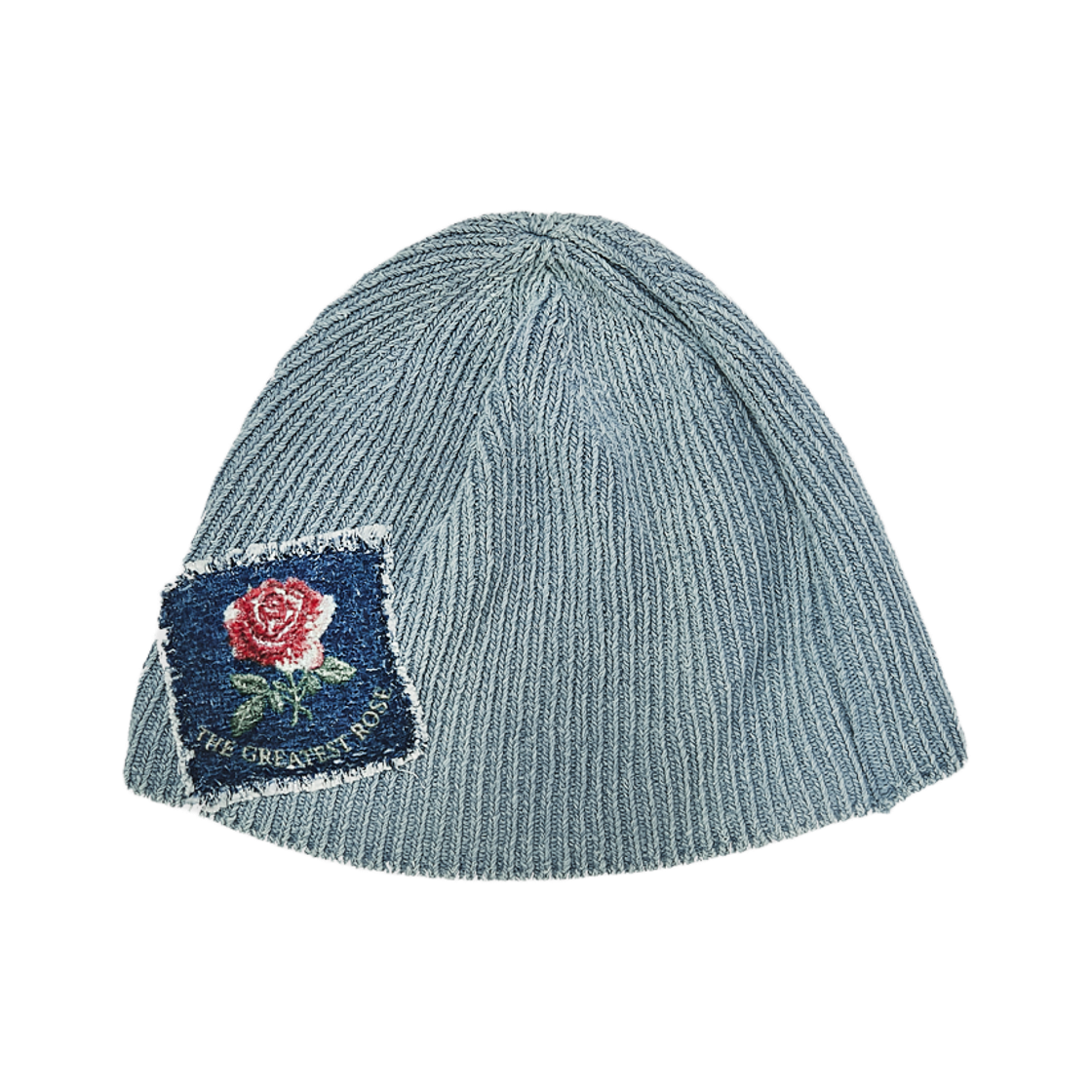 더그레이티스트 데님 로즈 패치 비니 라이트블루(The Greatest Denim Rose Patch Beanie Light Blue)