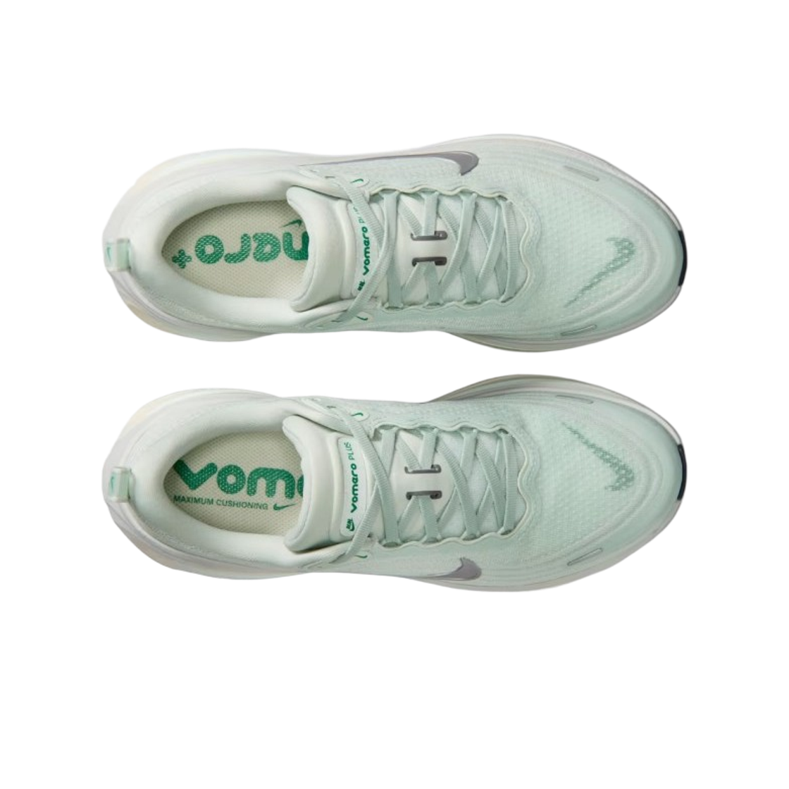 (W) 나이키 보메로 플러스 라이트 실버 베얼리 그린((W) Nike Vomero Plus Light Silver Barely Green) - 2