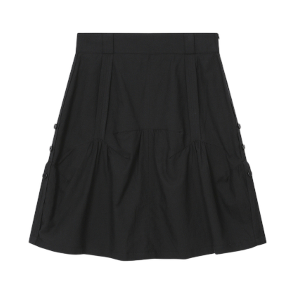 - (W) Miseki Seoul Slouchy Balloon Midi Skirt Black