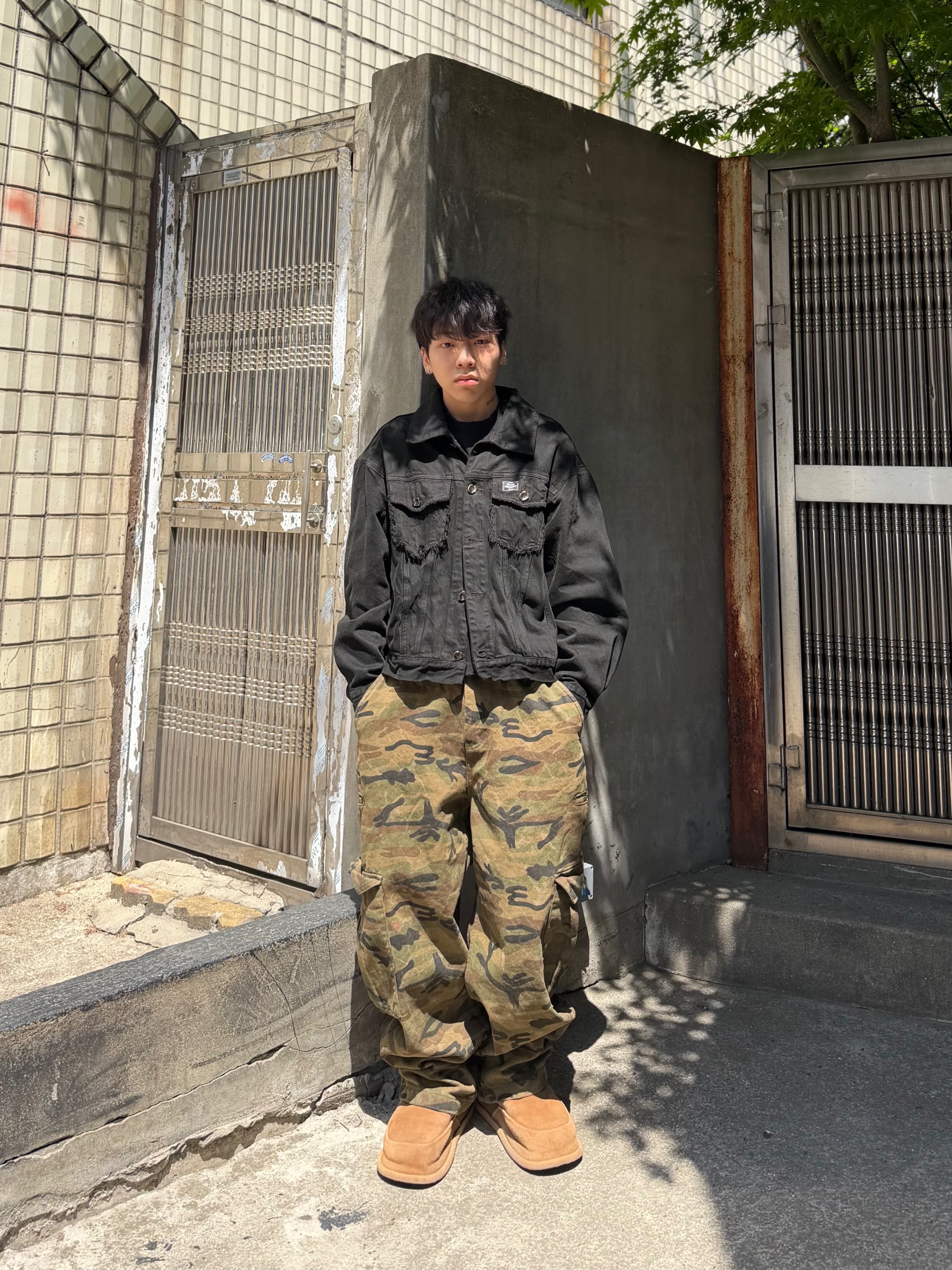 NONPARKING X kinchi N Road Boots Brown 착용 스타일 - 1