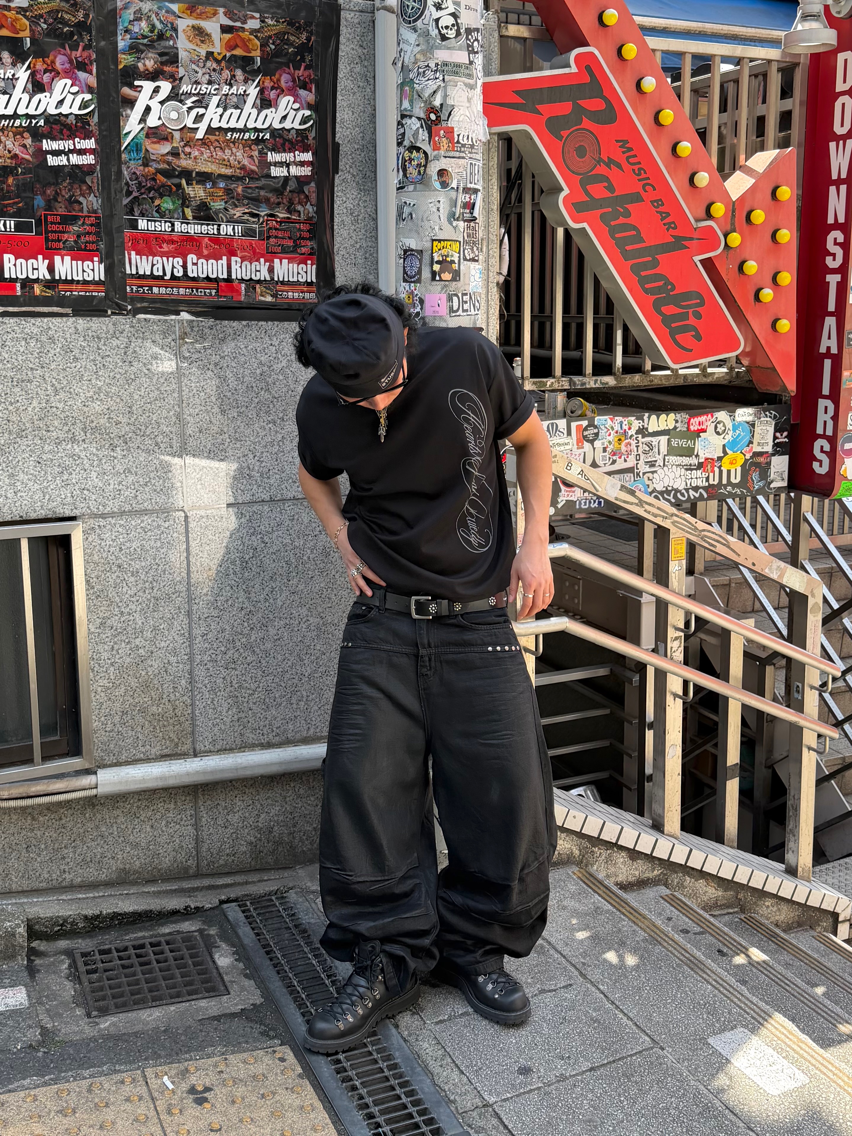Nike x Stussy Skull Cap Black 착용 스타일 - 1