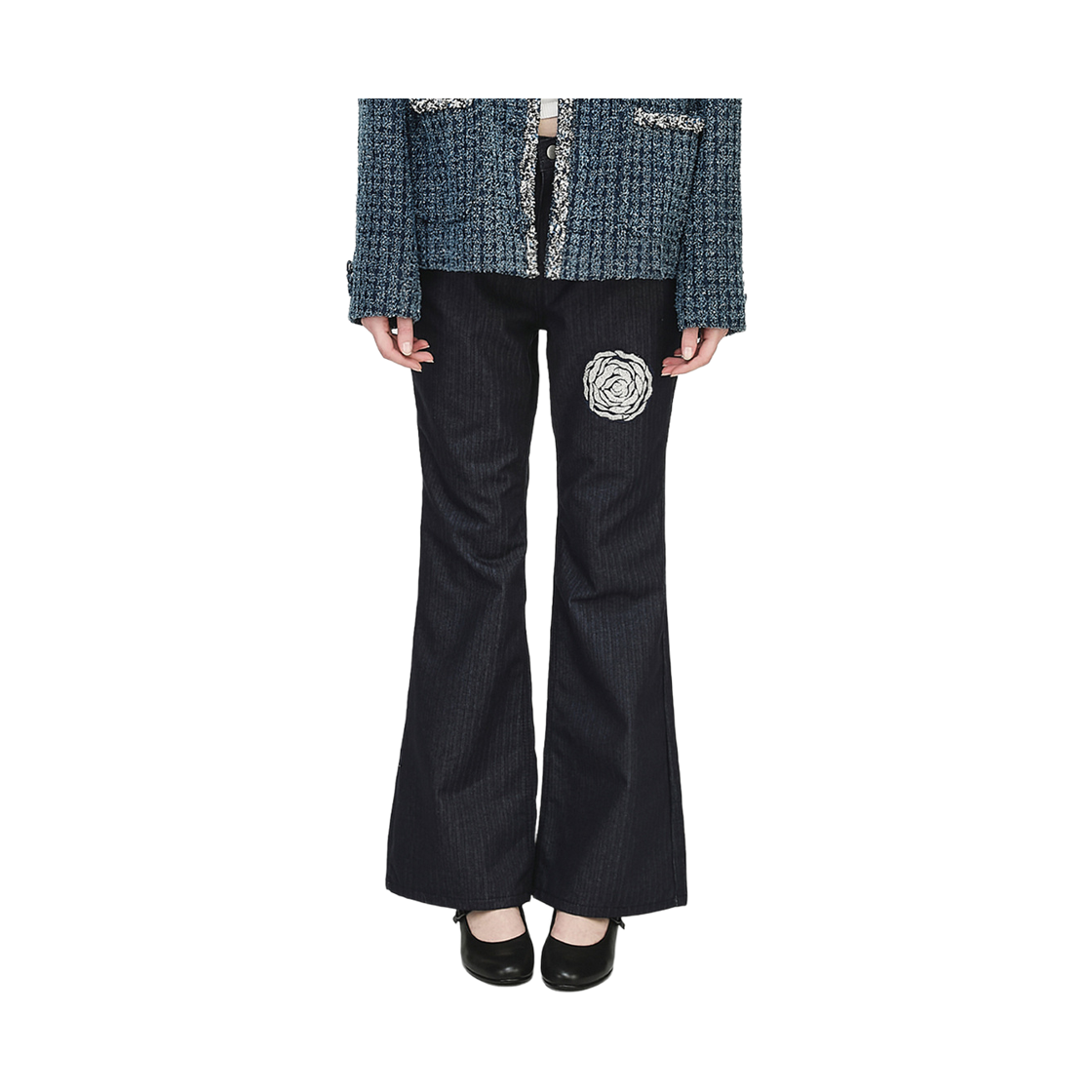 더그레이티스트 화이트 로즈 부츠컷데님  블루 우먼(The Greatest White Rose Bootscut Denim Blue(W)) - 2