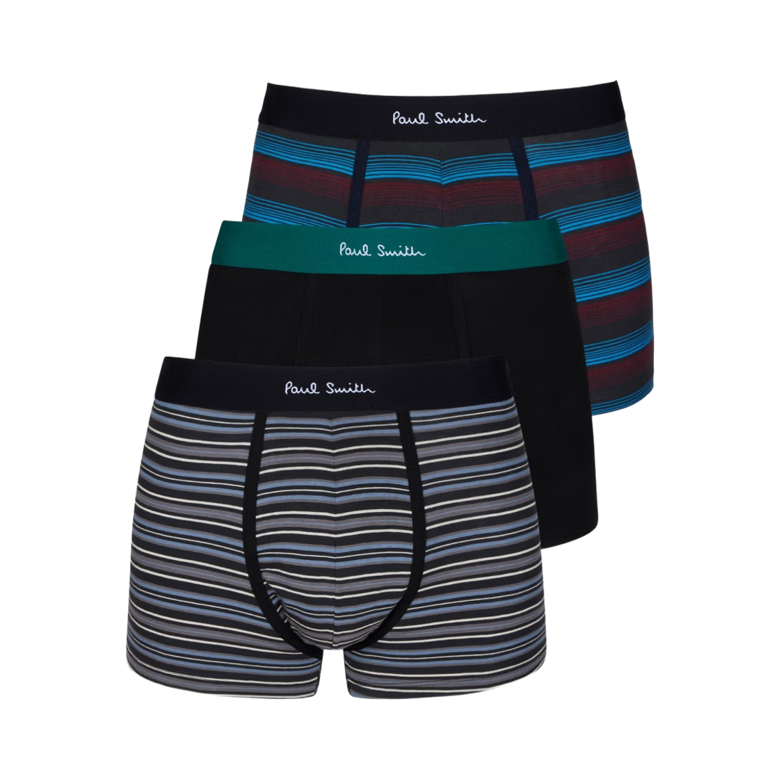 폴 스미스 스트라이프 믹스드 복서 브리프 멀티 컬러 (3개입)(Paul Smith Stripe Mixed Boxer Briefs Multi Color (3 Pack))