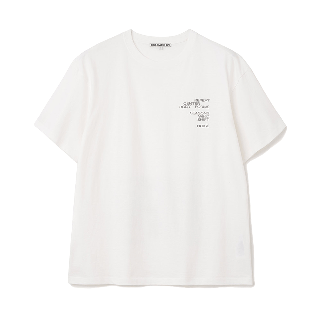 밀로 아카이브 리핏 타이포 티셔츠 화이트(Millo Archive Repeat Typo T-Shirt White)