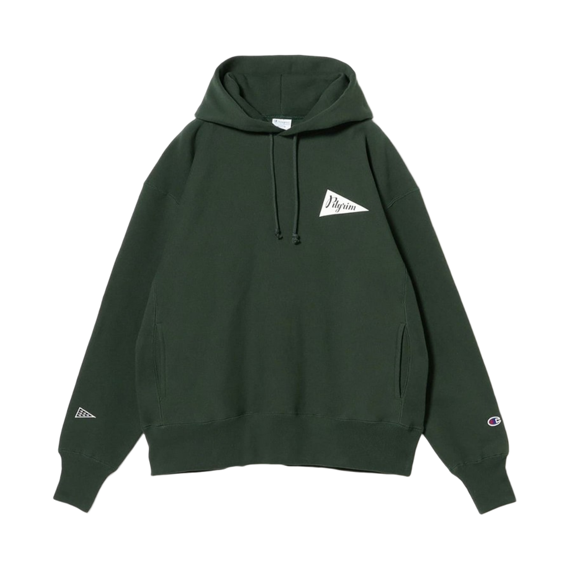 - Pilgrim Surf+Supply x Champion Team Hoodie Dark Green