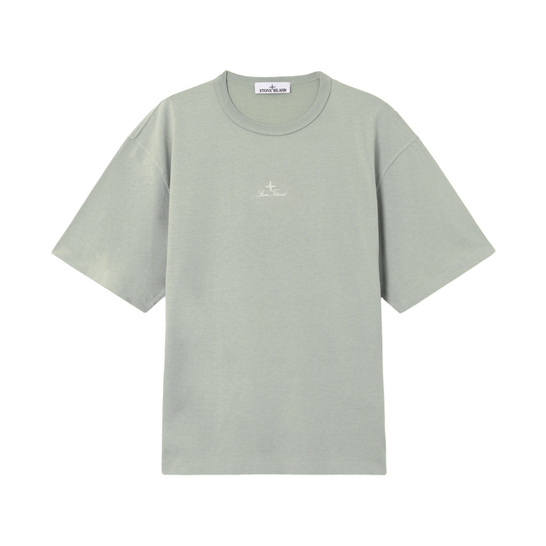 L1S1521000-06S0050-V0055 Stone Island 2100006 Organic Cotton Jersey Regular-Fit T-Shirt with Logo Embroidery Sage Green - 26SS