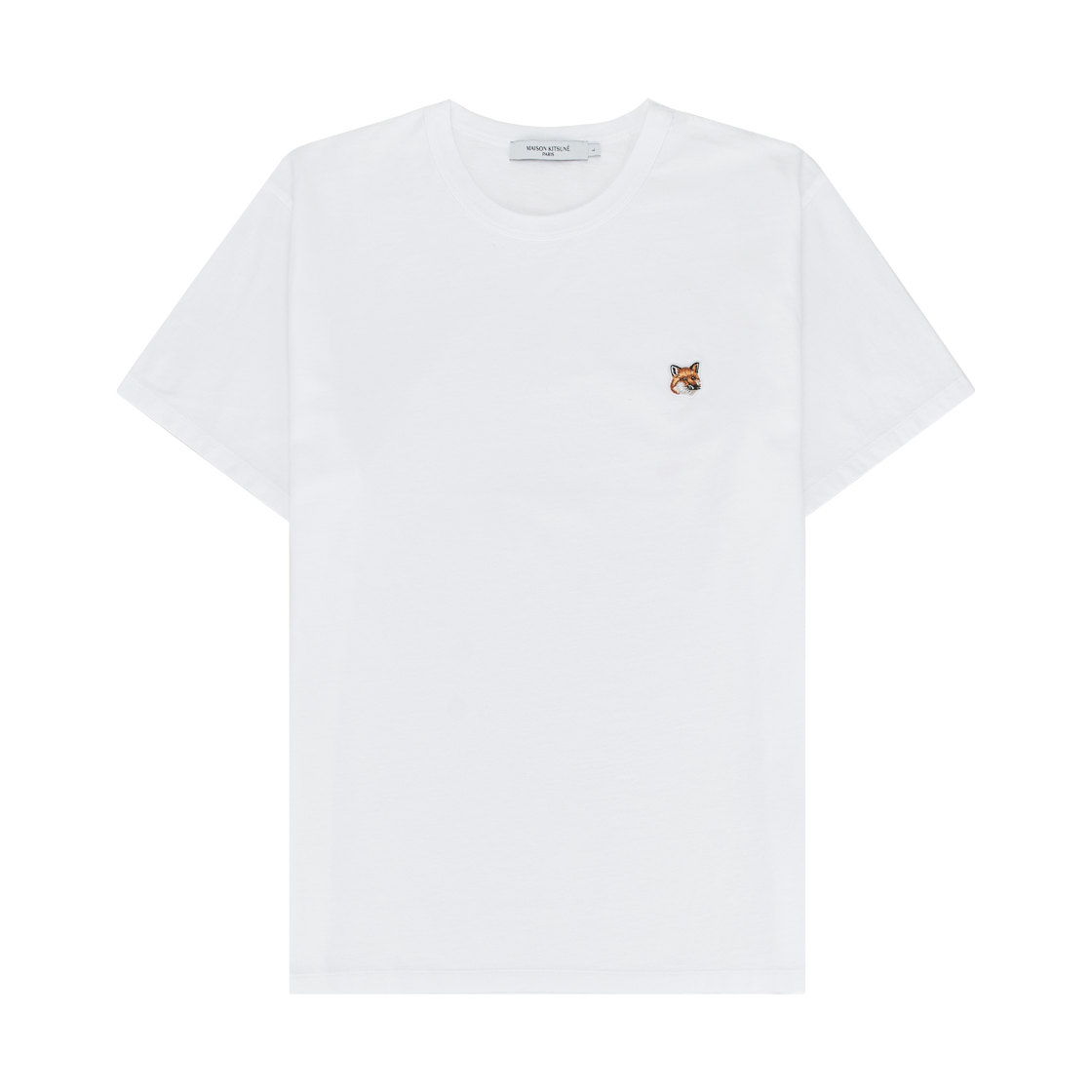 메종 키츠네 폭스 헤드 패치 클래식 티셔츠 화이트(Maison Kitsune Fox Head Patch Classic T-Shirt White)