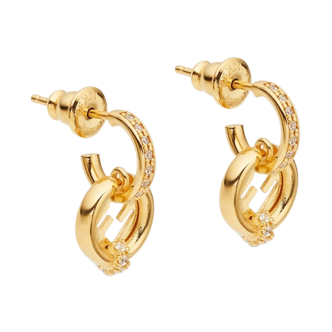 (W) 펜디 에버라운드 펜디 이어링 골드((W) Fendi Everround Fendi Earrings Gold) - 1