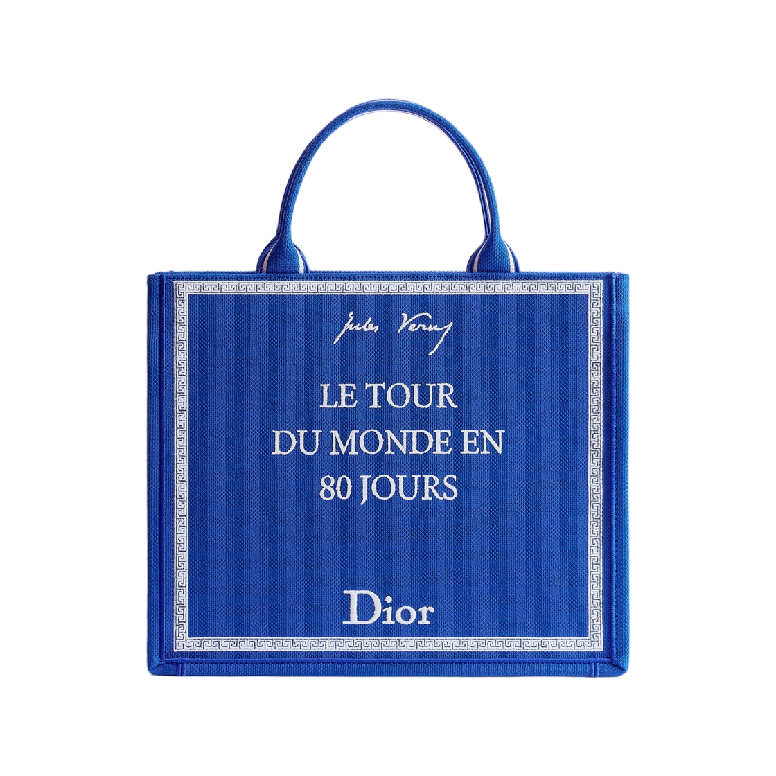 1BTSH299JAL-H052 Dior Medium Dior Book Tote With Strap Dior Book Tote Embroidery Blue White