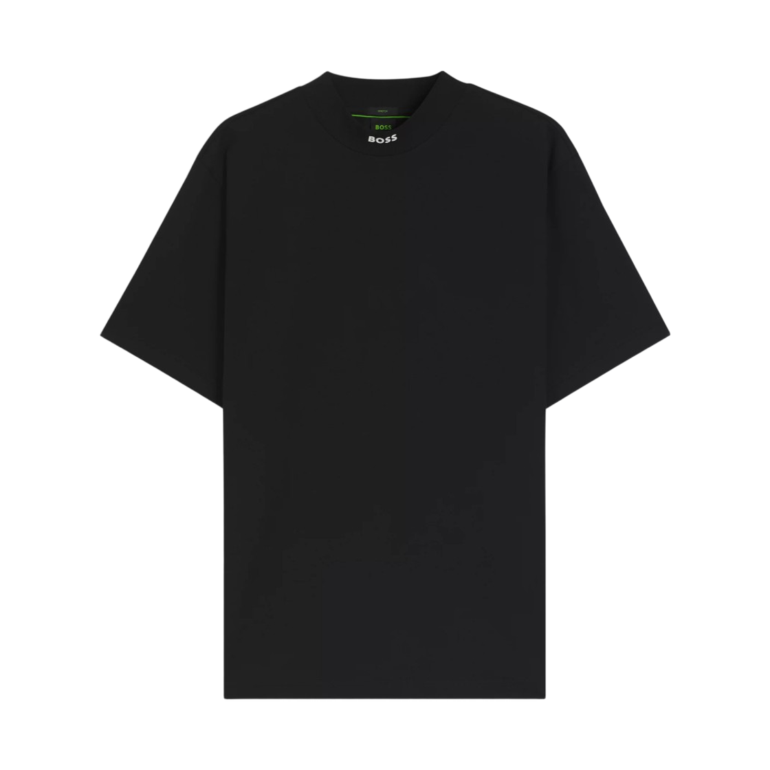 휴고 보스 스트레치 코튼 릴렉스핏 모크넥 티셔츠 블랙(Hugo Boss Stretch Cotton Relaxed Fit Mock Neck T-Shirt Black)