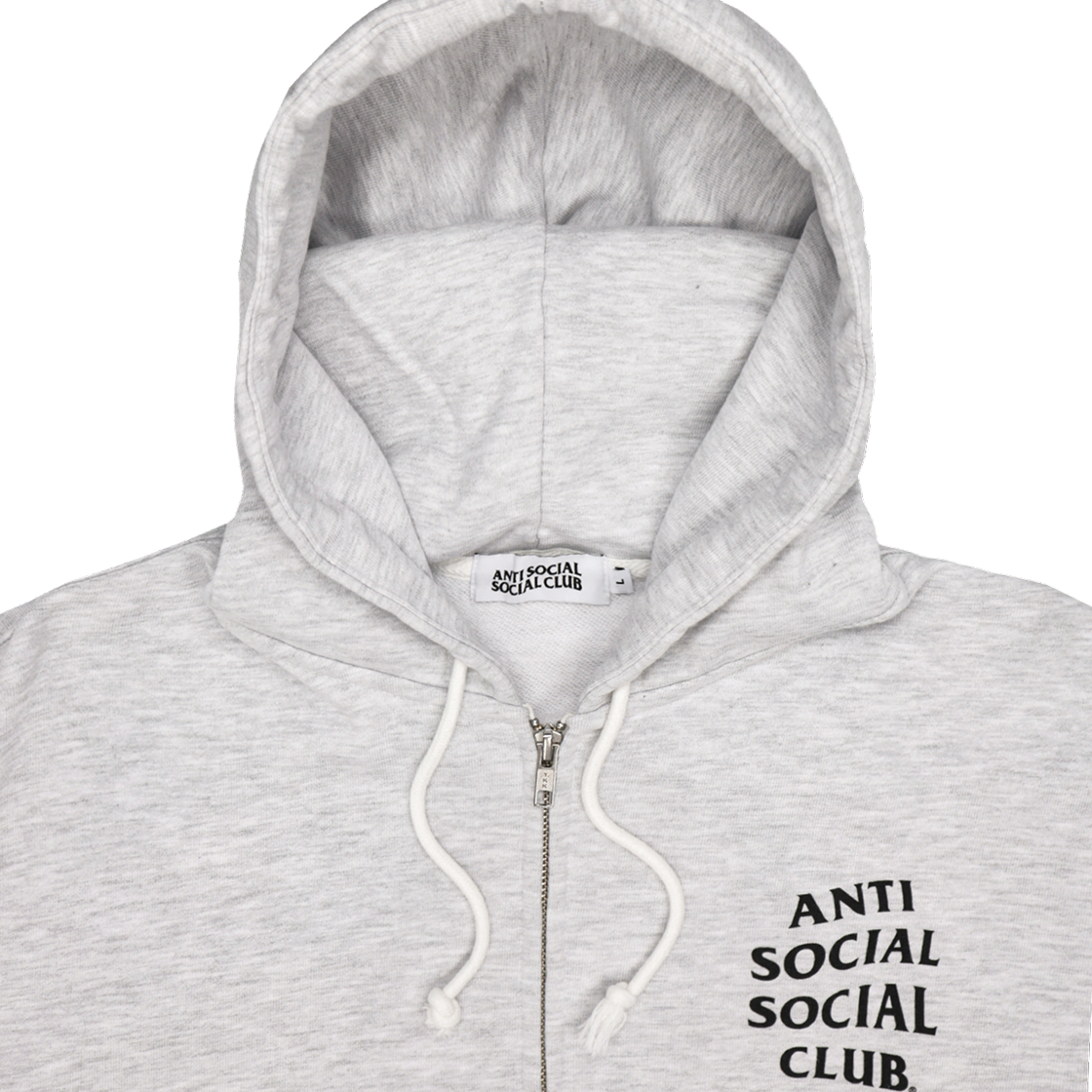 안티 소셜 소셜 클럽 오지 로고 후드 집 - 헤더 그레이(Anti Social Social Club OG Logo Hood Zip Heather Grey) - 3