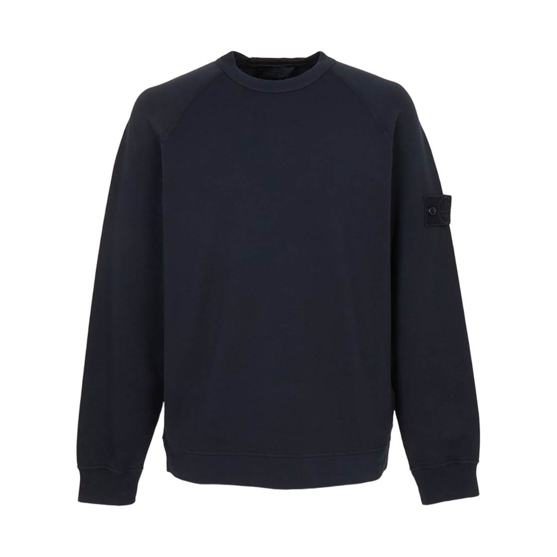 L1S1561000-64S00F3-V0020 Stone Island 6100064 Cotton Stretch Fleece S.I. Ghost Raglan Sleeve Regular Fit Crewneck Sweatshirt Navy Blue - 26SS