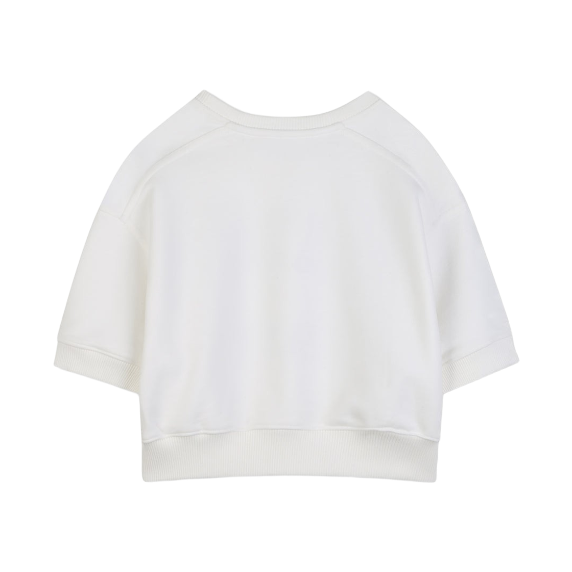(키즈) 끌로에 크롭 로고 자수 티셔츠 화이트((Kids) Chloe Cropped Logo Embroidery T-Shirt White) - 2