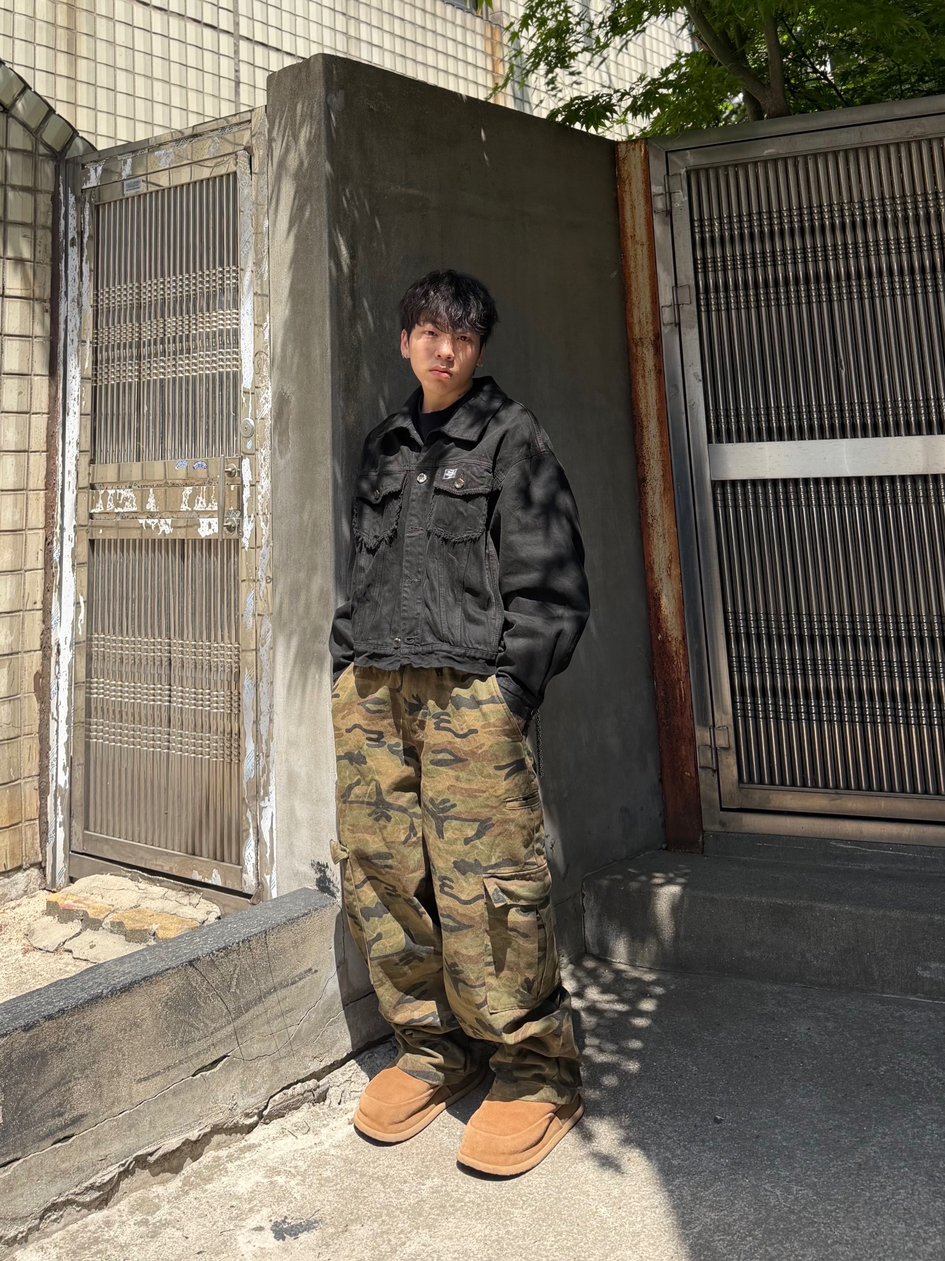 NONPARKING X kinchi N Road Boots Brown 착용 스타일 - 5