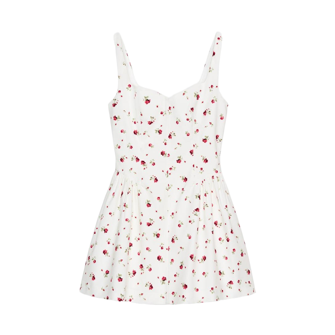 2326/422/067 Zara Flower Pattern Volume Dress Cream Red