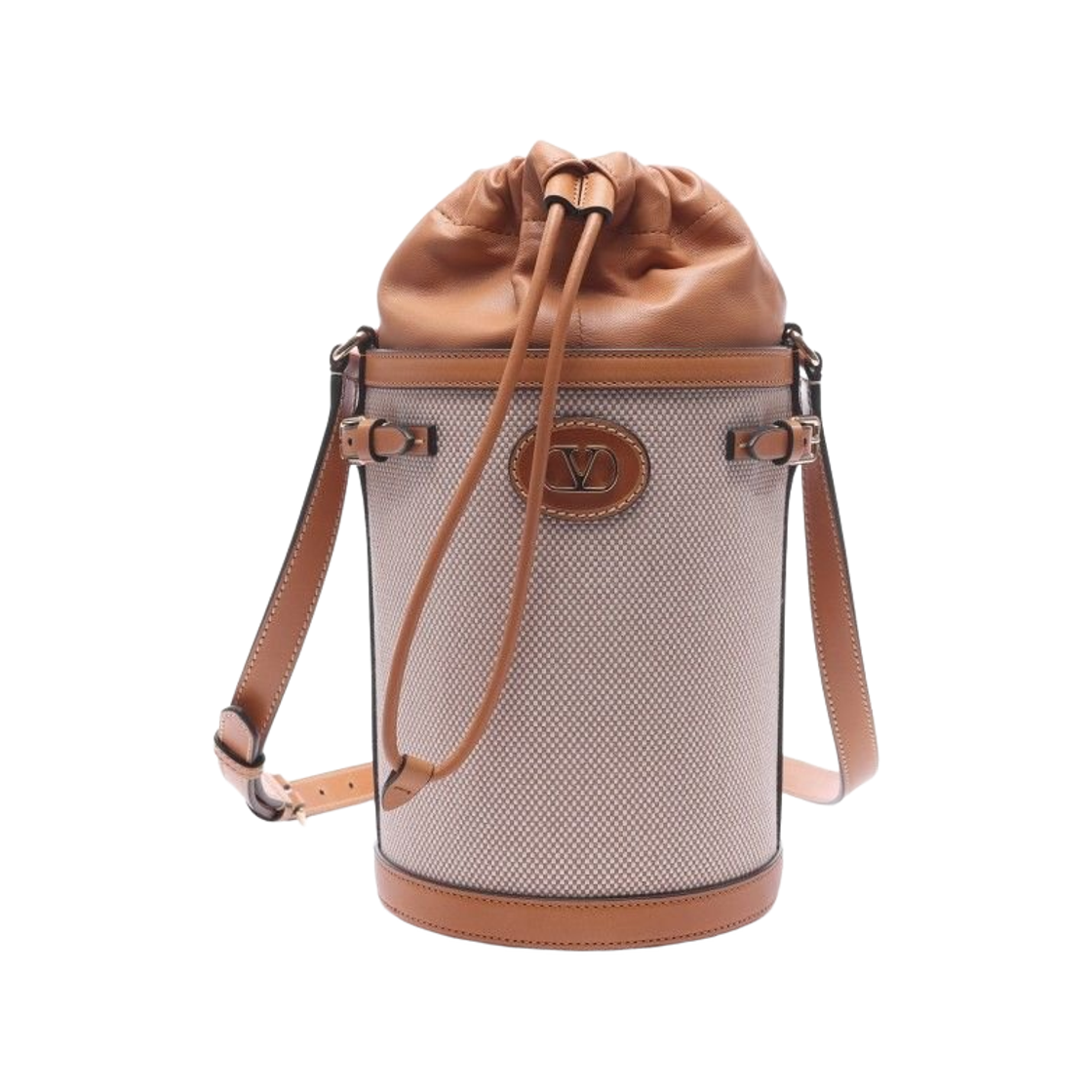 발렌티노 브이로고 시그니쳐 캔버스 숄더백 카멜(Valentino Vlogo Signature Canvas Shoulder Bag Camel)