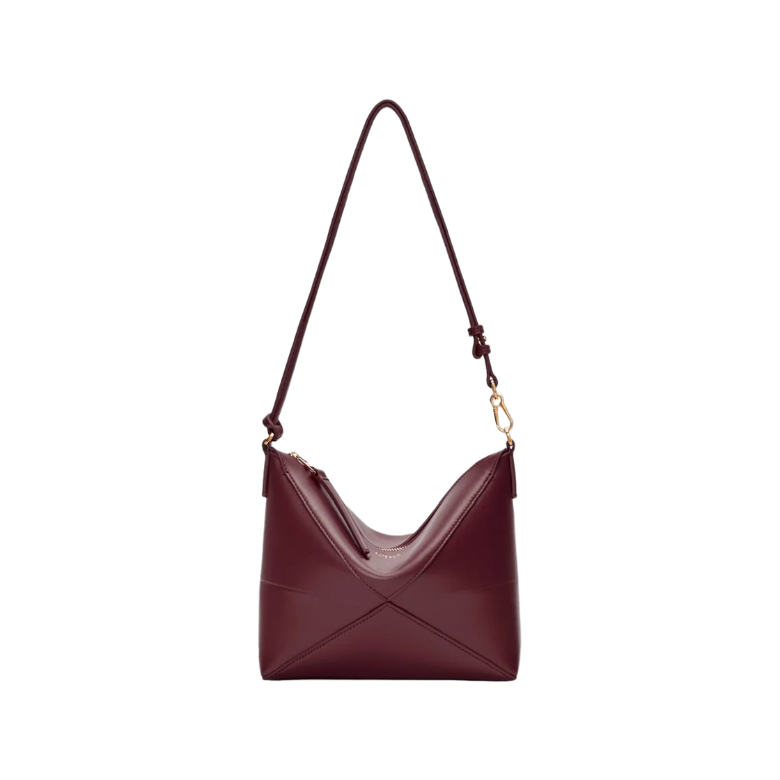 로에베 샤이니 나파 카프스킨 퍼즐 폴드 파우치 버건디(Loewe Puzzle Fold Pouch in Shiny Nappa Calfskin Burgundy)