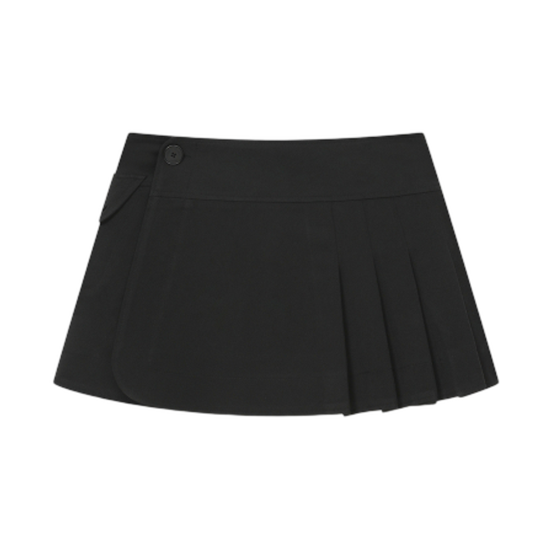 - (W) Miseki Seoul Omoi Pleats Wrap Skirt Black