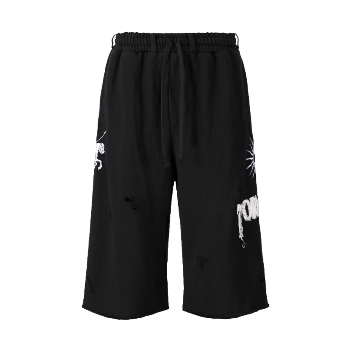 톤얼타이드 에프에이에프 스웻 버뮤다 팬츠 블랙(tornortied F.A.F Sweat Bermuda Pants
Black)