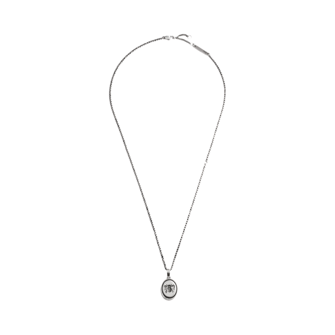 N3784HOMMT-D906 Dior Cameo Bee Necklace Finish Brass Antique Silver