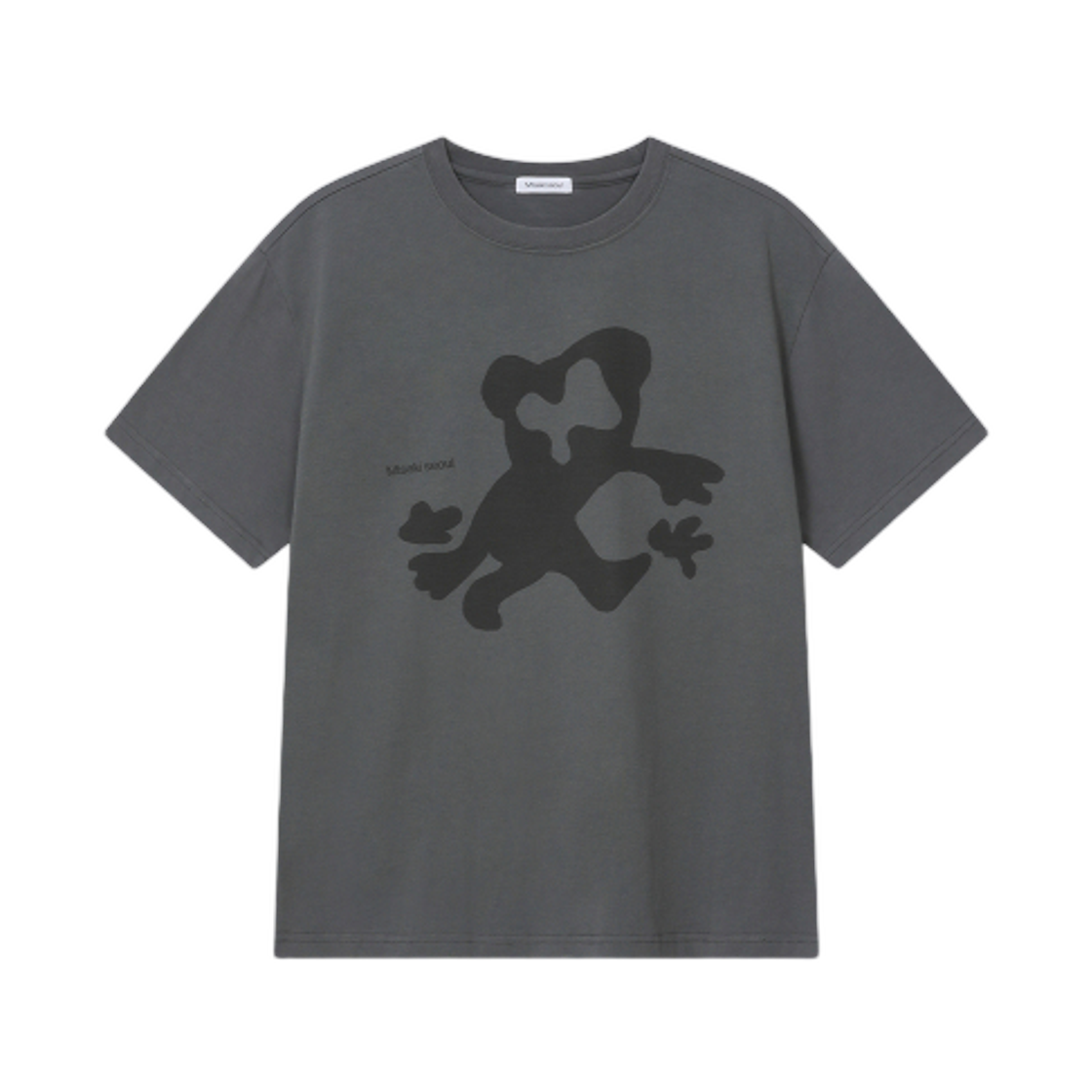 - (W) Miseki Seoul Teddy Graphic Short Sleeve Charcoal