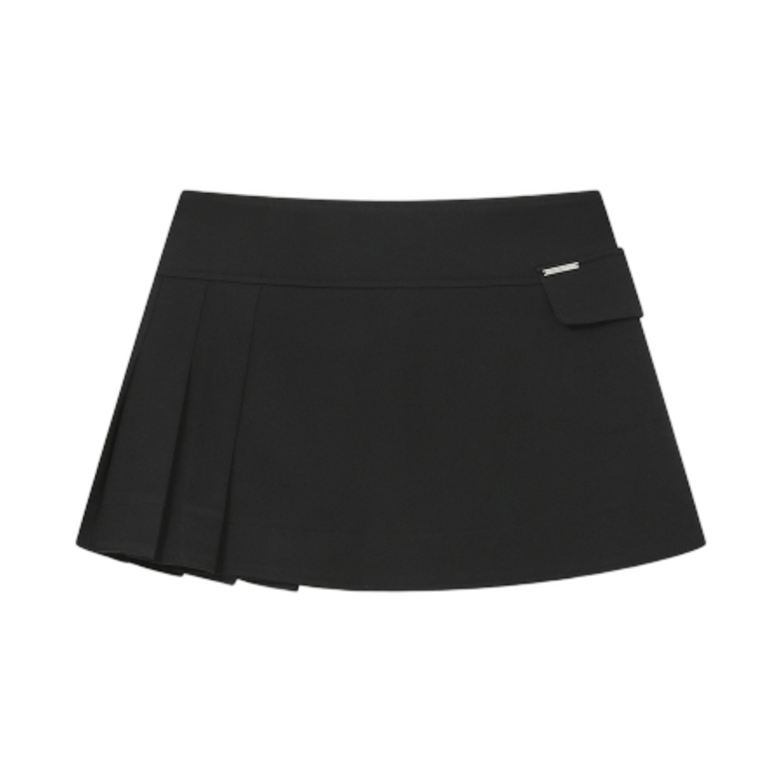 (W) 미세키서울 오모이 플리츠 랩 스커트 블랙((W) Miseki Seoul Omoi Pleats Wrap Skirt Black) - 2