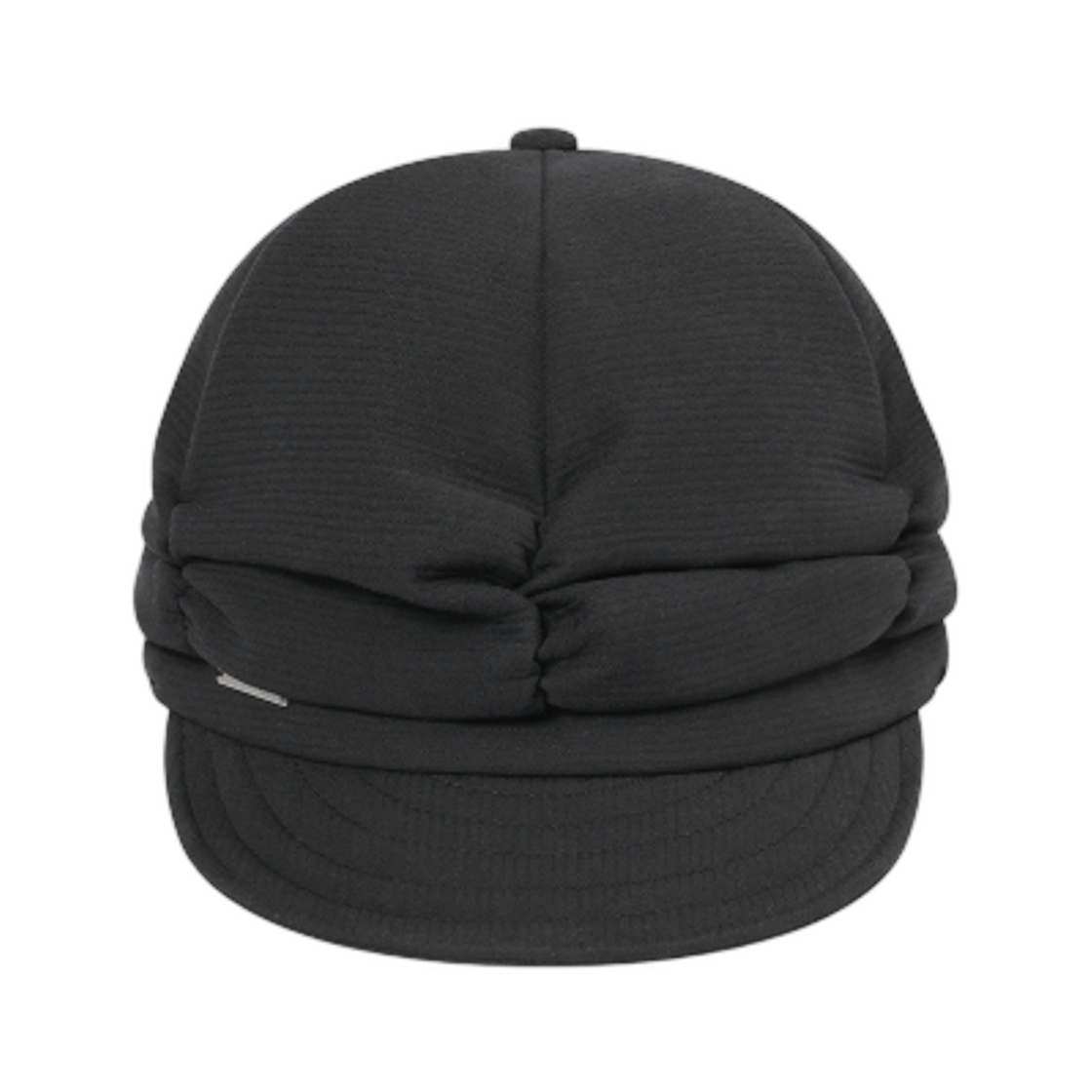 (W) 미세키서울 플리츠 셔링 캡 블랙((W) Miseki Seoul Pleats Shirring Cap Black) - 1
