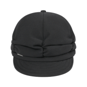 (W) Miseki Seoul Pleats Shirring Cap Black